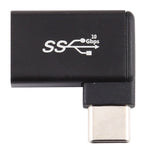 Type-C / USB-C Male to USB 3.2 Female 90 Degree Elbow Head Aluminium Alloy Adapter, Type-C Male to USB 3.2 Female