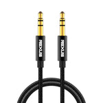 REXLIS 3629 3.5mm Male to Male Car Stereo Gold-plated Jack AUX Audio Cable for 3.5mm AUX Standard Digital Devices, Length: 1.8m, Length: 1.8m