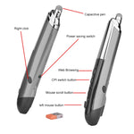 PR-08 6-keys Smart Wireless Optical Mouse with Stylus Pen & Laser Function, Laser Function Grey, Laser Function Blue, Laser Function Red, Laser Function White, Laser Function Black