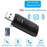 MSD128 2 in 1 USB Car Bluetooth Hands-free Call FM Transmitter with 3.5mm AUX Interface, MSD128