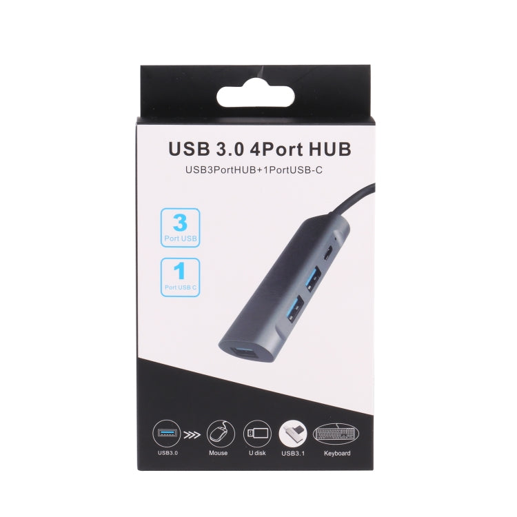 U-811 4 in 1 USB 3.0 to 3 USB 3.0 + USB-C / Type-C Ports HUB Docking Station, U-811
