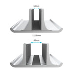 Universal Portable Aluminum Alloy Single Slot Width Adjustable Laptop Vertical Radiating Storage Stand Base, Single Slot Black