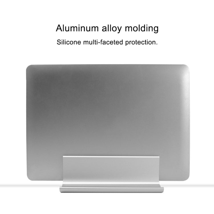 Universal Portable Aluminum Alloy Single Slot Width Adjustable Laptop Vertical Radiating Storage Stand Base, Single Slot Black
