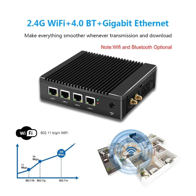 K660G4 Windows and Linux System Mini PC, Intel Celeron Processor N2840 Quad-Core 2M Cache,1.83GHz, up to 2.25GHz, 2GB RAM + 32GB SSD, 2GB+32GB