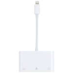 NK-107 3 in 1 8 Pin Male to USB + 1000M Ethernet + 8 Pin Power Female Adapter, NK-107