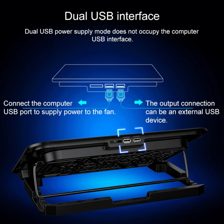 ICE COOREL Notebook Computer Base Speed Control Silent Six-fan Cooling Holder Cooling Rack, Style: Flagship, Style: Flagship