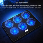 ICE COOREL Notebook Computer Base Speed Control Silent Six-fan Cooling Holder Cooling Rack, Style: Flagship, Style: Flagship