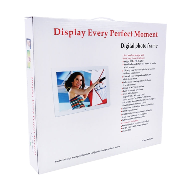 15.0 inch LED Display Digital Photo Frame with Holder / Remote Control, Allwinner, Support USB / SD Card Input / OTG, 15.0 Inch, 15.0 inch Allwinner