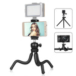 PULUZ Mini Octopus Flexible Tripod Holder with Ball Head & Phone Clamp + Tripod Mount Adapter & Long Screw for SLR Cameras, DJI, Insta360, GoPro and Other Action Cameras, Cellphone, Size: 25cmx4.5cm, 25cm Tripod + Phone Clamp