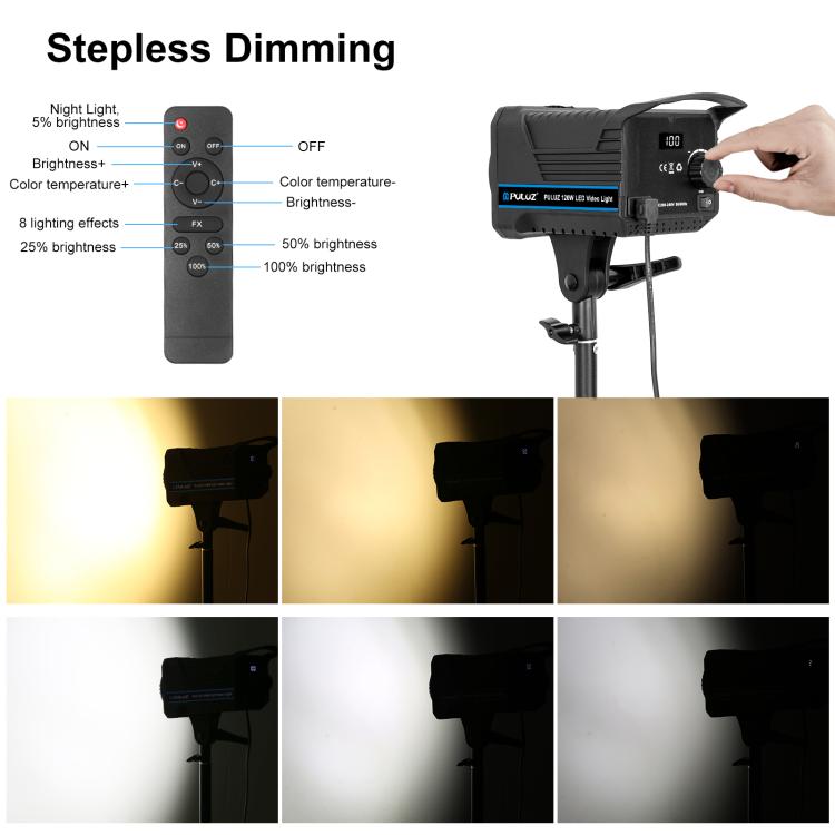 PULUZ 120W Photo Studio Strobe Flash Light Kit with Softbox Reflector & Tripod, Rectangle 120W 2700K-6500K Light Kit EU Plug, Rectangle 120W 2700K-6500K Light Kit UK Plug, Rectangle 120W 2700K-6500K Light Kit US Plug