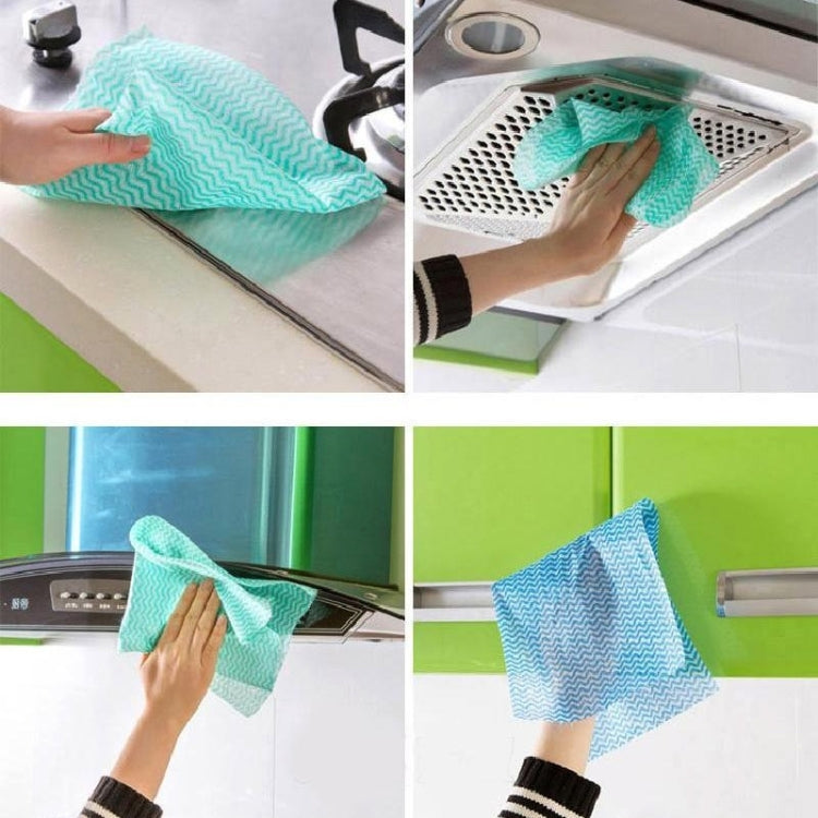 50 Sheets Non-Woven Disposable Washing Towels Dishcloth, Orange, Blue, Red