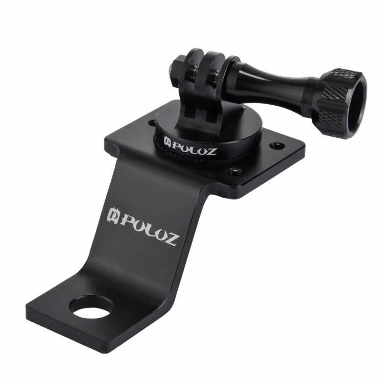 PULUZ Aluminum Alloy Motorcycle Fixed Holder Mount with Tripod Adapter & Screw for GoPro, Insta360, DJI and Other Action Cameras, Fixed Mount 2 (Black), Fixed Mount 2 (Silver), Fixed Mount 2 (Red), Fixed Mount 2 (Blue), Fixed Mount 2 (Gold)