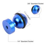 PULUZ CNC Aluminum Ball Head Adapter Mount for GoPro, Insta360, DJI and Other Action Cameras, Diameter: 2.5cm, CNC Aluminum (Blue), CNC Aluminum (Red), CNC Aluminum (Black)