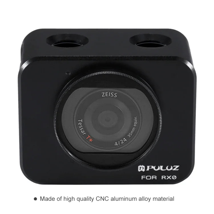 PULUZ for Sony RX0 Aluminum Alloy Protective Cage + 37mm UV Filter Lens + Lens Sunshade with Screws and Screwdrivers, Cage Black, Cage Gold, Cage Blue, Cage Red, Cage Silver