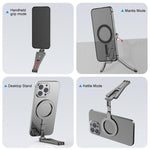 Foldable MagSafe Magnet Tripod Desk Phone Mount Handle Bracket, Desk Phone Mount