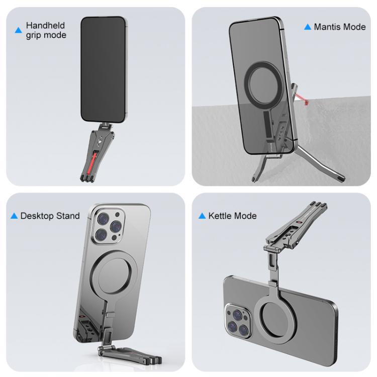 Foldable MagSafe Magnet Tripod Desk Phone Mount Handle Bracket, Desk Phone Mount
