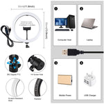 PULUZ 11.8 inch 30cm USB 3 Modes Dimmable Dual Color Temperature LED Curved Diffuse Light Ring Vlogging Selfie Photography Video Lights with Phone Clamp, 11.8 inch