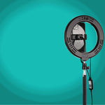 PULUZ 7.9 inch 20cm USB RGB Dimmable LED Dual Color Temperature LED Curved Light Ring Vlogging Selfie Photography Video Lights with Phone Clamp, 7.9 inch RGBW