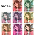 PULUZ 11.8 inch 30cm Curved Surface USB 10 Modes 8 Colors RGBW Dimmable LED Ring Vlogging Photography Video Lights with Tripod Ball Head & Phone Clamp, 11.8 inch Button Control