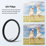 PULUZ 52mm CPL + UV Lens Filter with Adapter Ring for GoPro HERO12 Black /11 Black /11 Black Mini /10 Black /9 Black, CPL + UV Filter