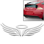 3D Car Sticker, Wings Pattern (Size: 15.7cm x 5.5cm), Demon Pattern (Size: 15cm x 5.5cm), Crab Pattern (Size: 10cm x 8cm), Angel Wings (Size: 16cm x 5.5cm), Rose Pattern (Size: 10.5cm x 8cm), Footprint Pattern (Size: 7cm x 6cm)