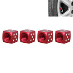 Universal 8mm Dice Style Aluminium Alloy Car Tire Valve Caps, Pack of 4, Dice Style, Dice Shape 5, Dice Style 5, Dice Style  5, Dice Style 4