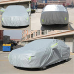 PEVA Anti-Dust Waterproof Sunproof Sedan Car Cover with Warning Strips, Fits Cars up to 5.1m(199 inch) in Length, 199inch (XXL)