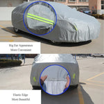 PEVA Anti-Dust Waterproof Sunproof Hatchback Car Cover with Warning Strips, Fits Cars up to 4.1m(160 inch) in Length, 160inch (M)