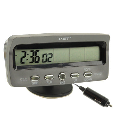 3.6 inch LCD Car Digital Thermometer with Time / Date / Week / Alarm / Car Storage Battery Voltage Display, 3.6 inch Digital Thermometer