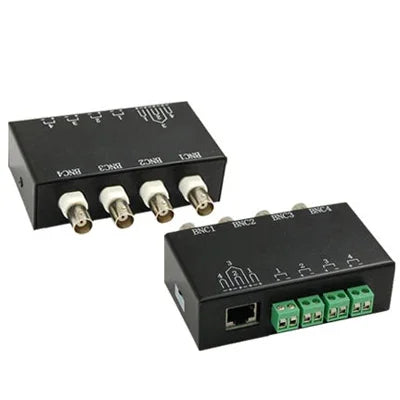جهاز إرسال واستقبال فيديو سلبي بأربع قنوات من BNC إلى UTP RJ45، QC204