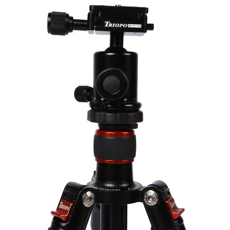 Triopo MT-2504C Adjustable Portable Aluminum Tripod with NB-1S Ball Head for Canon Nikon Sony DSLR Camera, MT-2504C (Black), MT-2504C (Gold)