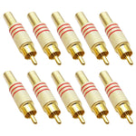 JL0924 3.5mm RCA Jack Connector (10 Pcs in One Package, the Price is for 10 Pcs), JL0924 3.5mm RCA (Red)