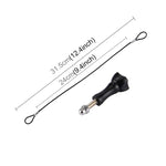 Stainless Steel Lanyard / Tether with Screw for GoPro HERO11 Black/HERO10 Black / HERO9 Black /HERO8 Black /7 /6/ 5 /5 Session /4 /3+ /3 /2 /1, Length: 31.5cm