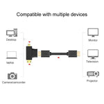 3 in 1 HDMI Female to Mini HDMI Male + Micro HDMI Male Adapter, HDMI Female to Mini HDMI+Micro HDMI