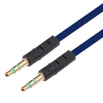 Noodle Style 3.5mm Jack Earphone Cable for iPhone 5 / iPhone 4 & 4S / 3GS / 3G / iPad 4 / iPad mini / mini 2 Retina / New iPad / iPad 2 / iTouch / MP3, Length: 1m
