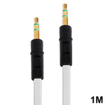 Noodle Style 3.5mm Jack Earphone Cable for iPhone 5 / iPhone 4 & 4S / 3GS / 3G / iPad 4 / iPad mini / mini 2 Retina / New iPad / iPad 2 / iTouch / MP3, Length: 1m