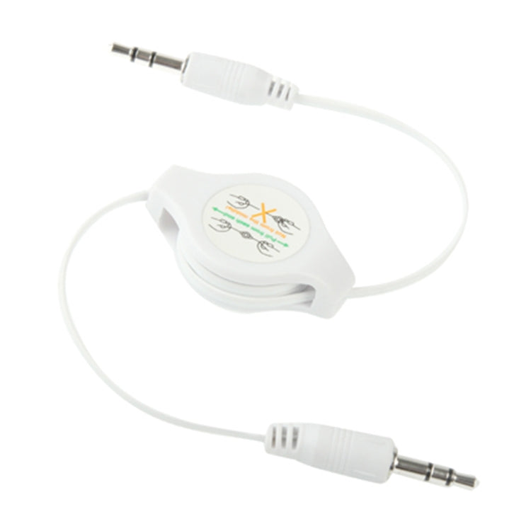 3.5mm Retractable Aux Audio Cable, Compatible with Phones, Tablets, Headphones, MP3 Player, Car/Home Stereo & More, Length: 11cm to 80cm