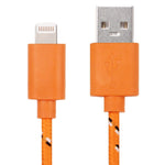1m Nylon Netting USB Data Transfer Charging Cable For iPhone, iPad, Compatible with up to iOS 15.5
