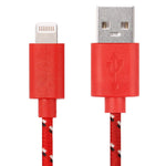 2m Nylon Netting USB Data Transfer Charging Cable For iPhone, iPad
