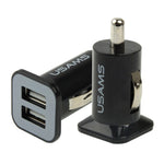High Performance 2.1A + 1A Dual USB Port Car Charger for iPad Air 2 & Air & 4, iPhone 6 & 6 Plus & 5C & 5S & 4 & 4S, iPod touch, Galaxy Tablet / Note Series and Other Mobile Phone, Navigators