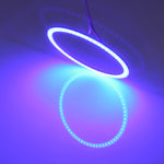 70mm 5W 180LM Angel Eyes Circles Car Headlight COB LED Lights for Vehicles, DC 12-24V, 70mm Blue Light, 70mm White Light
