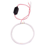70mm 5W 180LM Angel Eyes Circles Car Headlight COB LED Lights for Vehicles, DC 12-24V, 70mm Blue Light, 70mm White Light