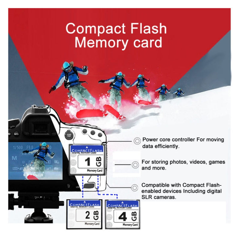 Compact Flash Digital Memory Card (100% Real Capacity), 1GB, 2GB