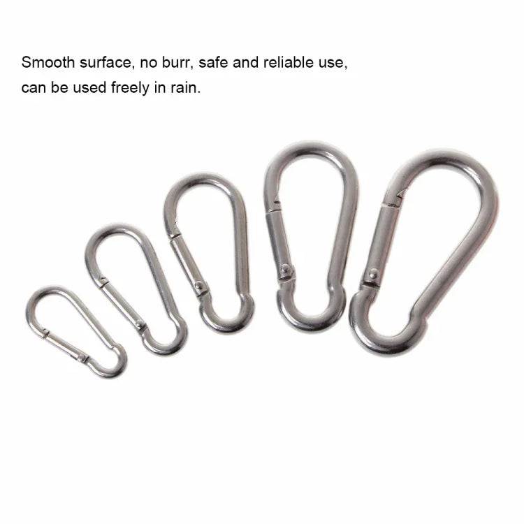 M7 Stainless Steel Carabiner Spring Hook Multi-tool Mountaineering Buckle Lock Camping Hook Rope, Inner Diameter: 6.84mm, M7