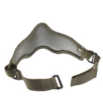 Half Face Net Mesh Style Protection Mask with Elastic Strap, Net Mesh Style Mask (Army Green)