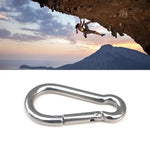M5 Stainless Steel Carabiner Spring Hook Multi-tool Mountaineering Buckle Lock Camping Hook Rope, Inner Diameter: 4.9mm, M5
