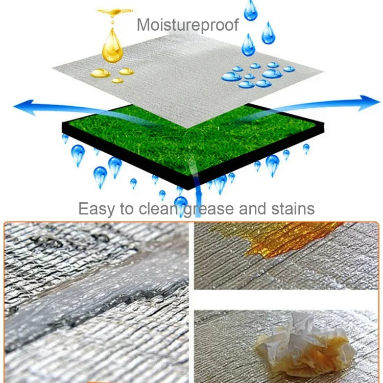 7mm Thickening of Double Aluminum Moisture Pad / Camping Sleeping Pad, Size: 200cm x 200cm, 200cm x200 Aluminum film