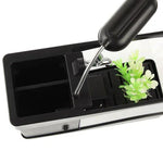 USB Desktop Aquarium Mini Fish Tank with Running Water and 6 LED Light, LCD Clock Display with Calendar, Time and Alarm (Holds 1.5 Quarts of Water)