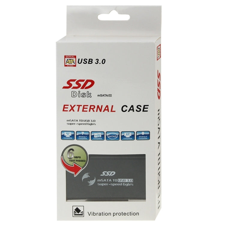 6gb/s mSATA Solid State Disk SSD to USB 3.0 Hard Disk Case