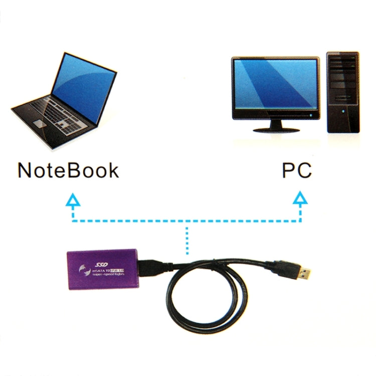 6gb/s mSATA Solid State Disk SSD to USB 3.0 Hard Disk Case